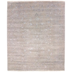 Ciera, Contemporary Transitional Hand Knotted Area Rug, Trout