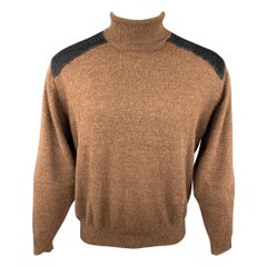 CIFONELLI Size S Brown Knit Baby Alpaca Turtleneck Sweater