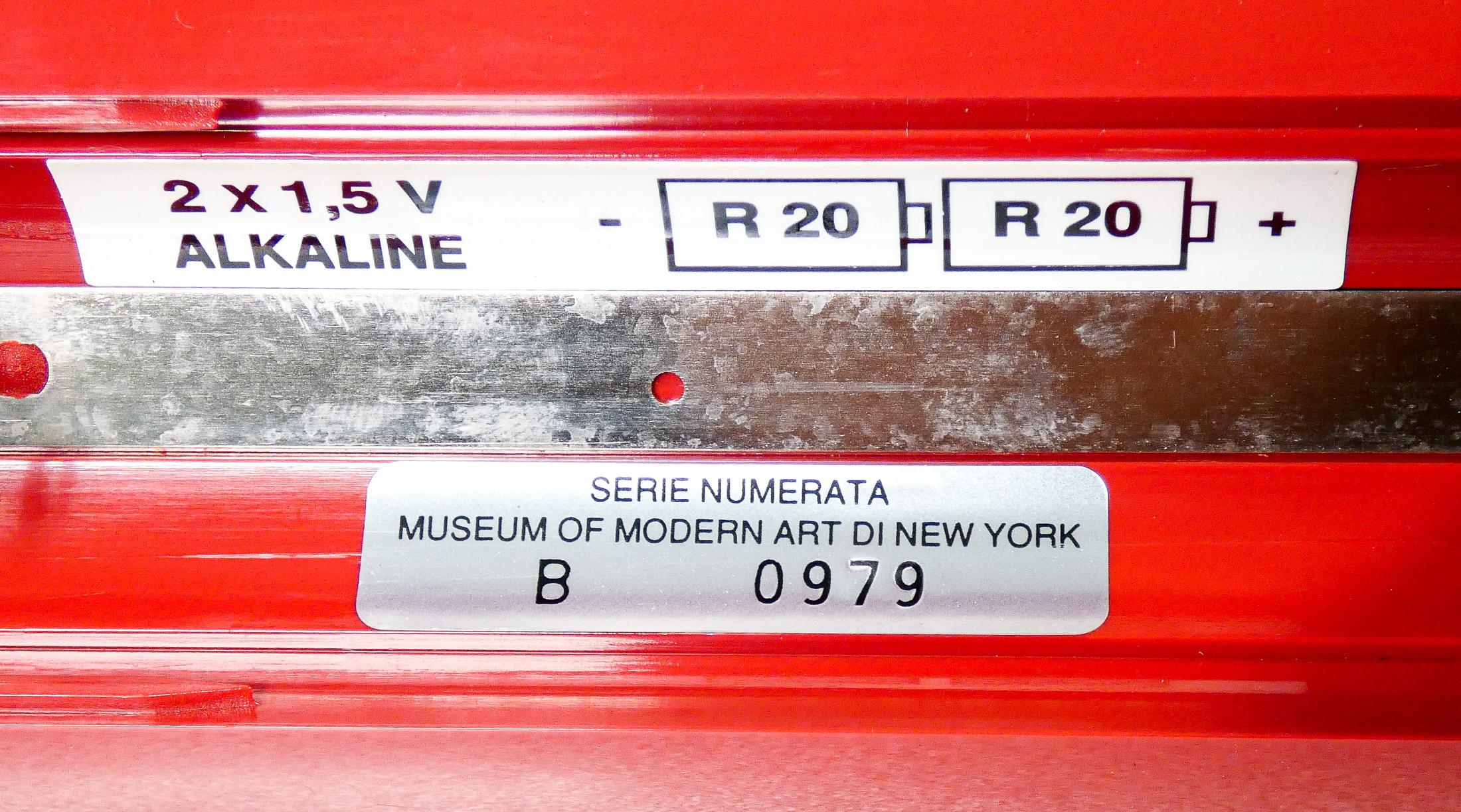 Plastic Cifra 3 Table Clock, Design by G. Valle for Solari Udine, Moma Numbered Series
