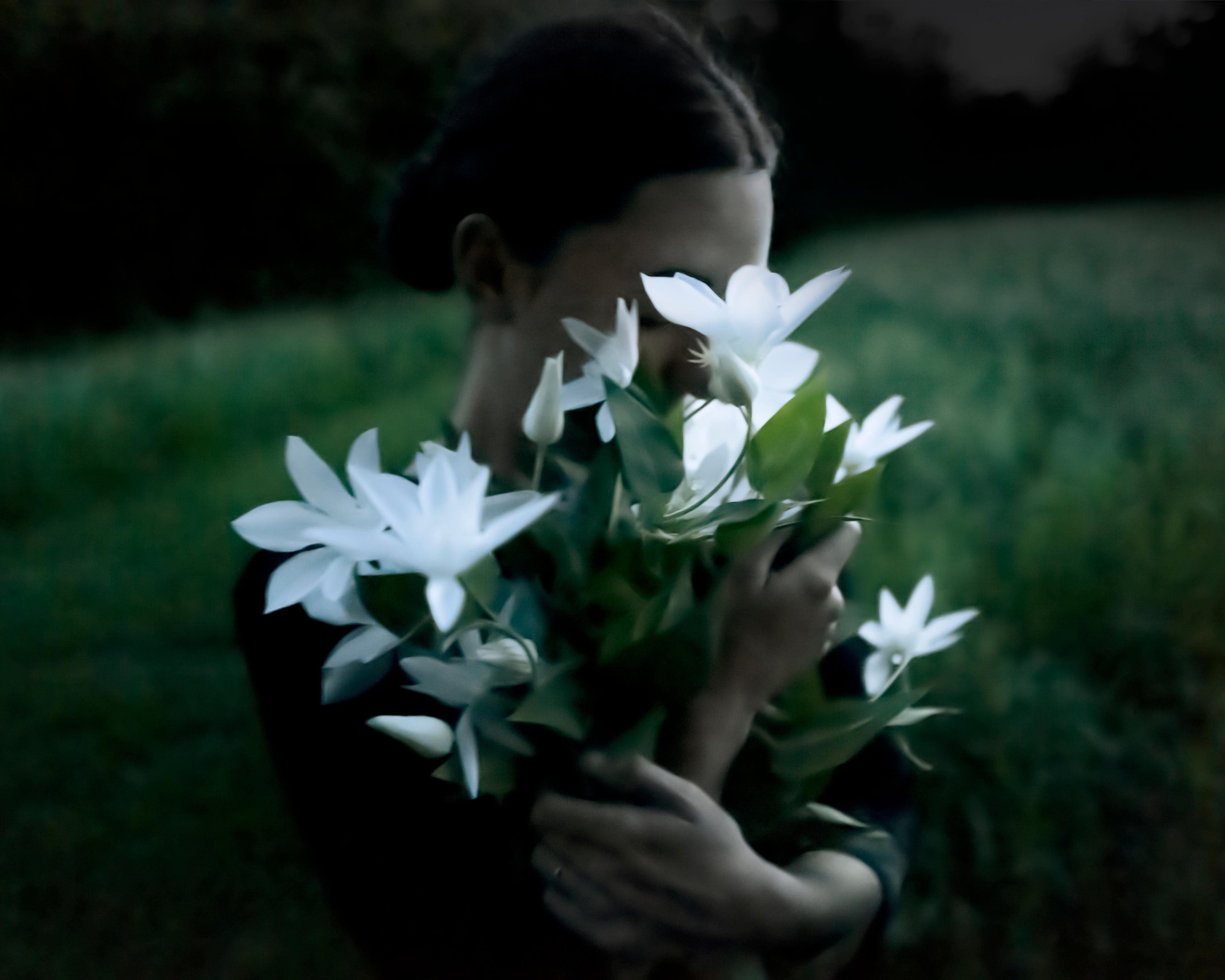 Cig Harvey Color Photograph - Clematis, (Emily Clutching), 2021
