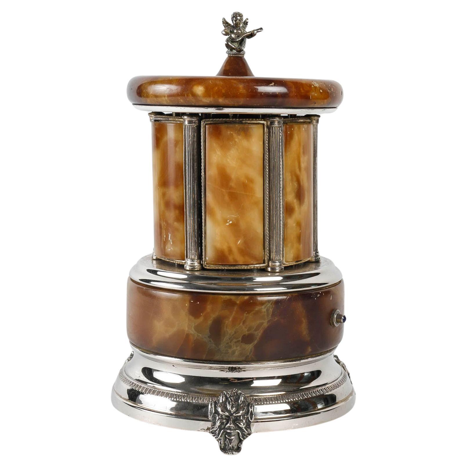 Cigar and Music Box, Early 20th Century, Napoleon III Style. For Sale