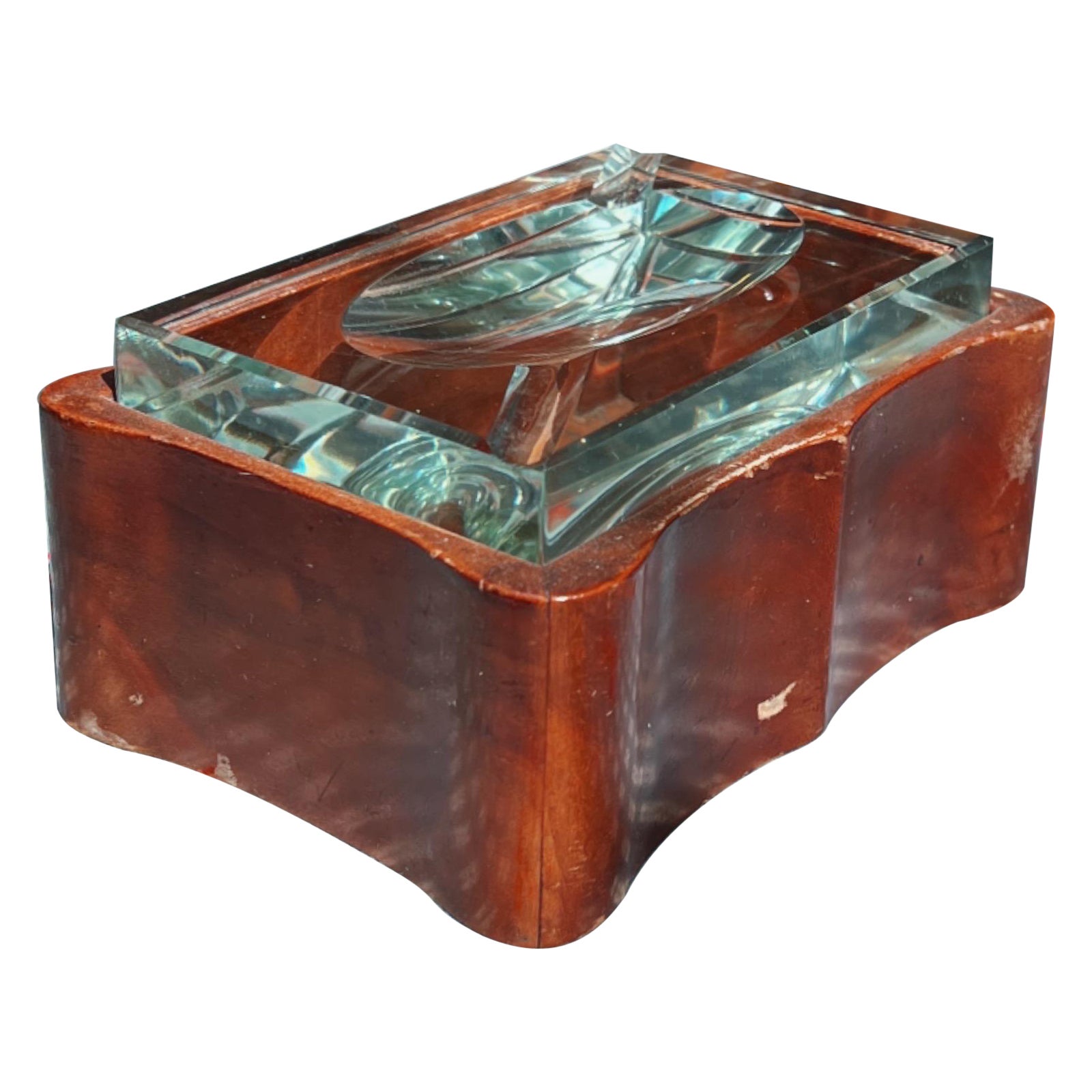 Cigar Box and Ashtray by Fontana Arte, Italy, 1950
