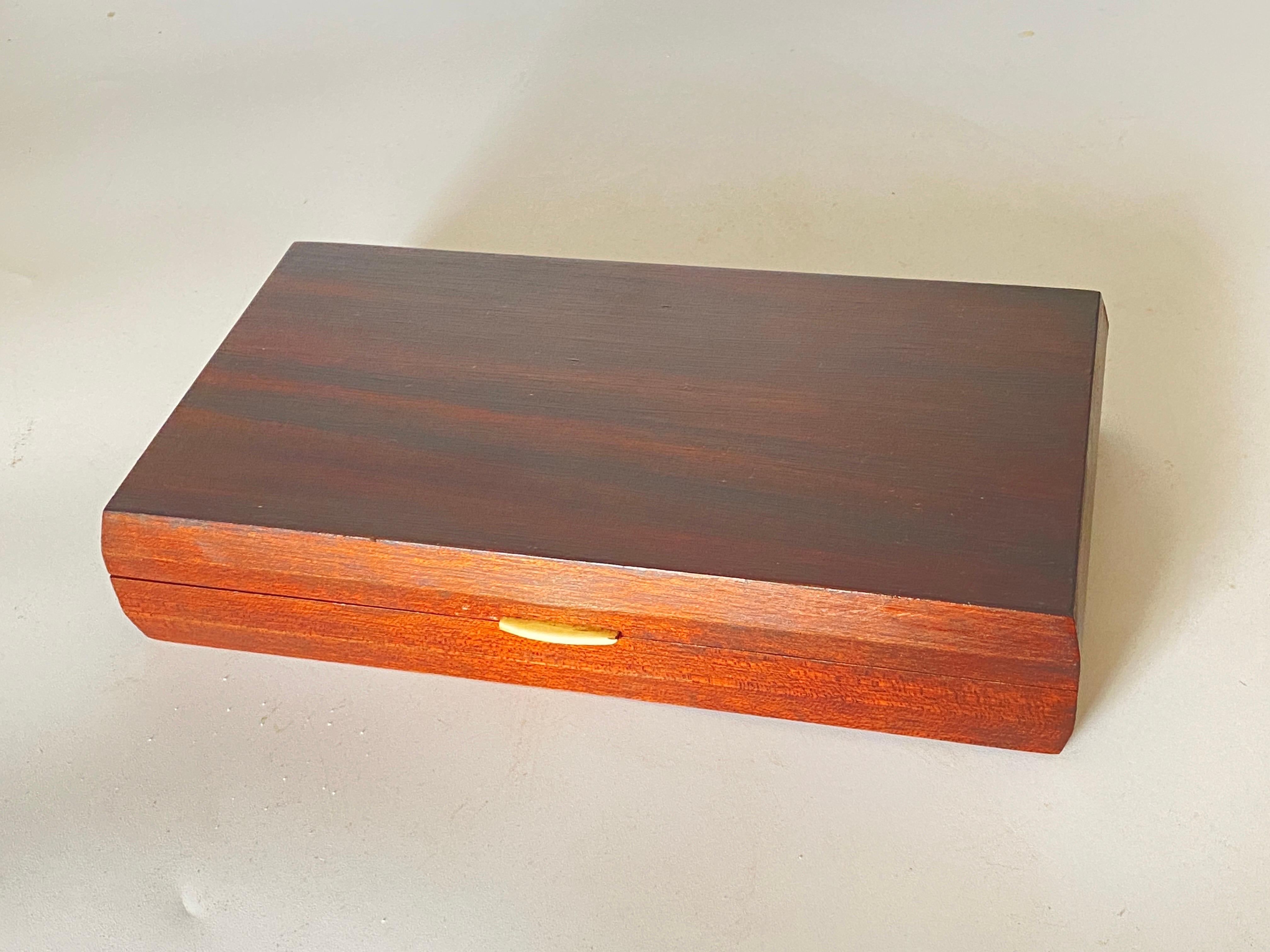 Mid-20th Century Cigar Box for Decoration, or Desk Box in Wood, Art Deco, France, 1940 For Sale