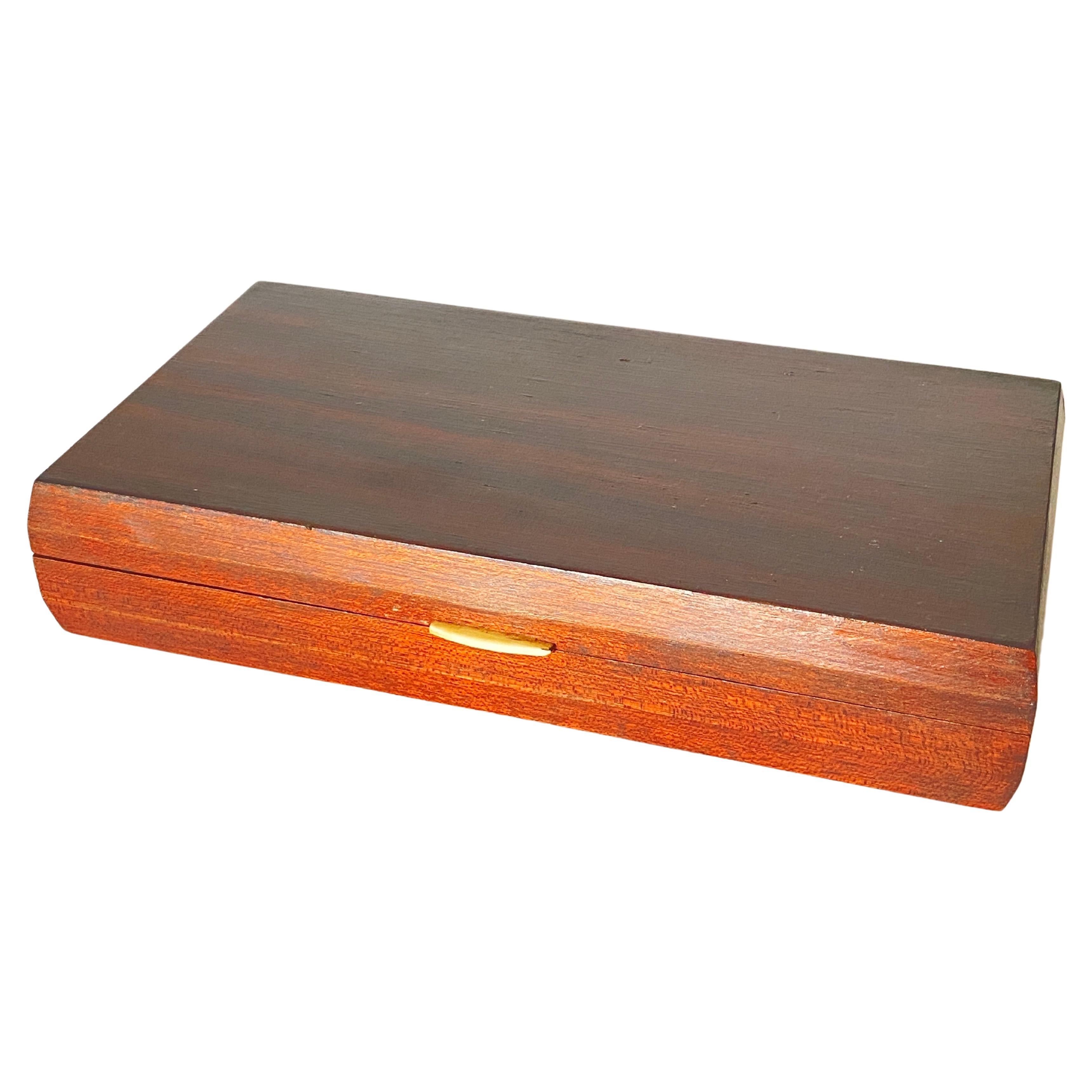 Cigar Box for Decoration, or Desk Box in Wood, Art Deco, France, 1940 For Sale
