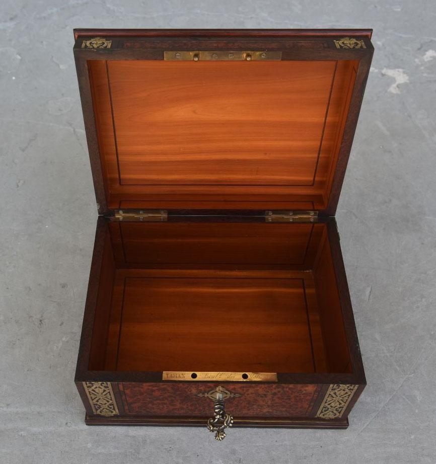 Cigar Box Gilded Bronze Tahan Napoleon III Boulle Marquetry 1