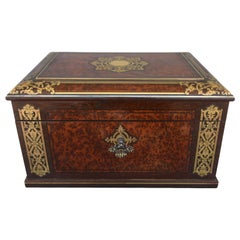 Cigar Box Gilded Bronze Tahan Napoleon III Boulle Marquetry