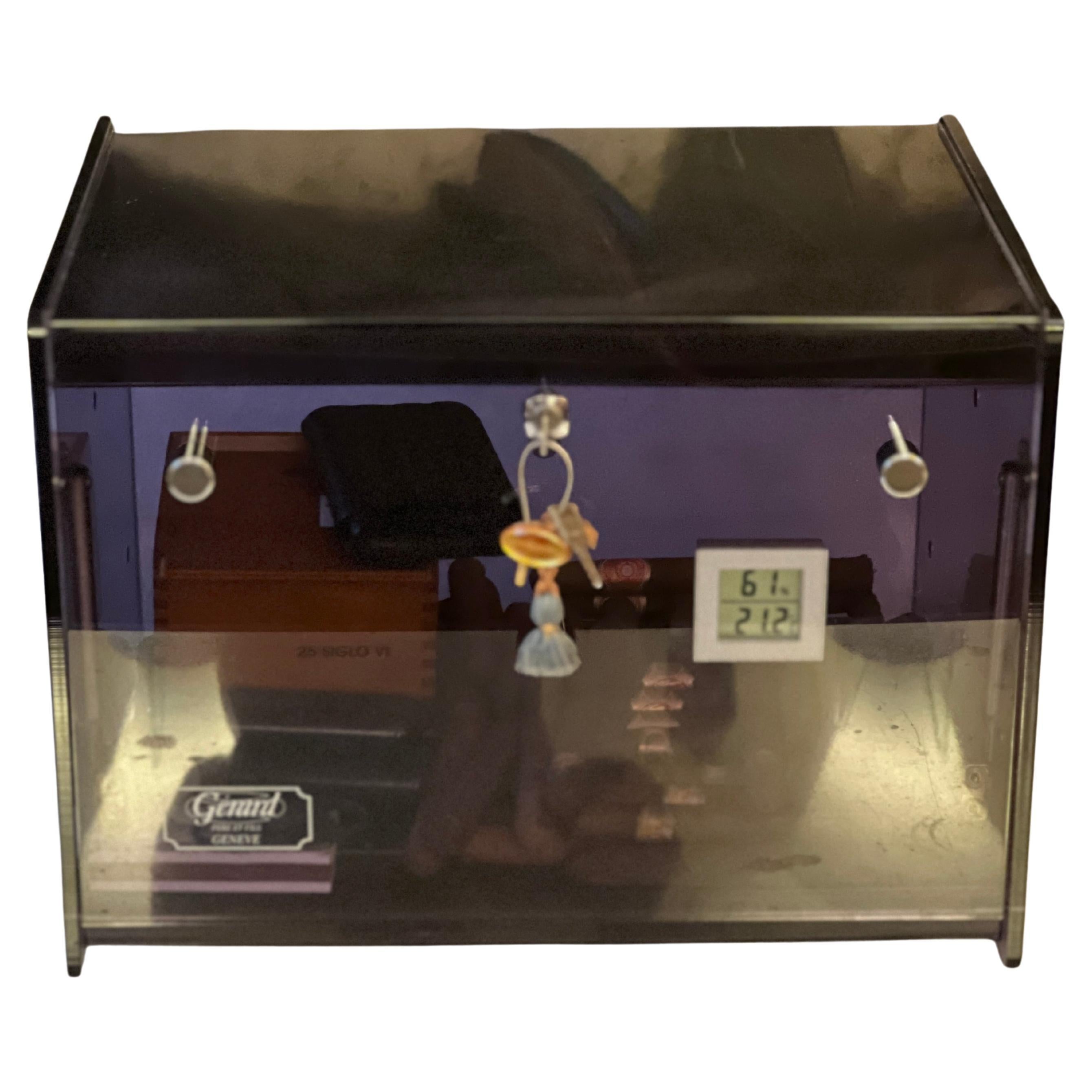 Boîte à cigares Humidor Plexi Maison Gérard and Son Big Model, 1980 en vente