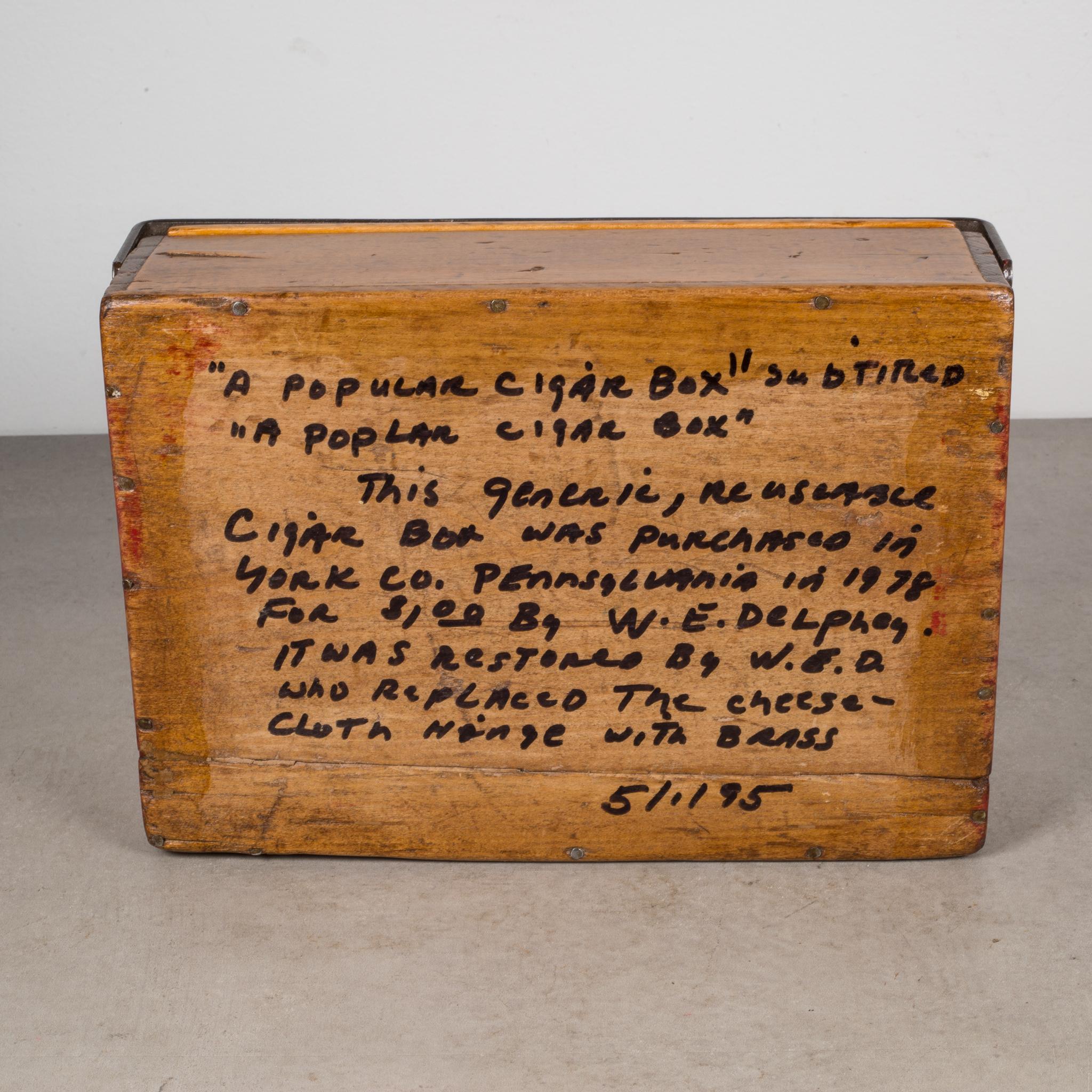 Cigar Box with Locking Metal Bar, circa 1940 1