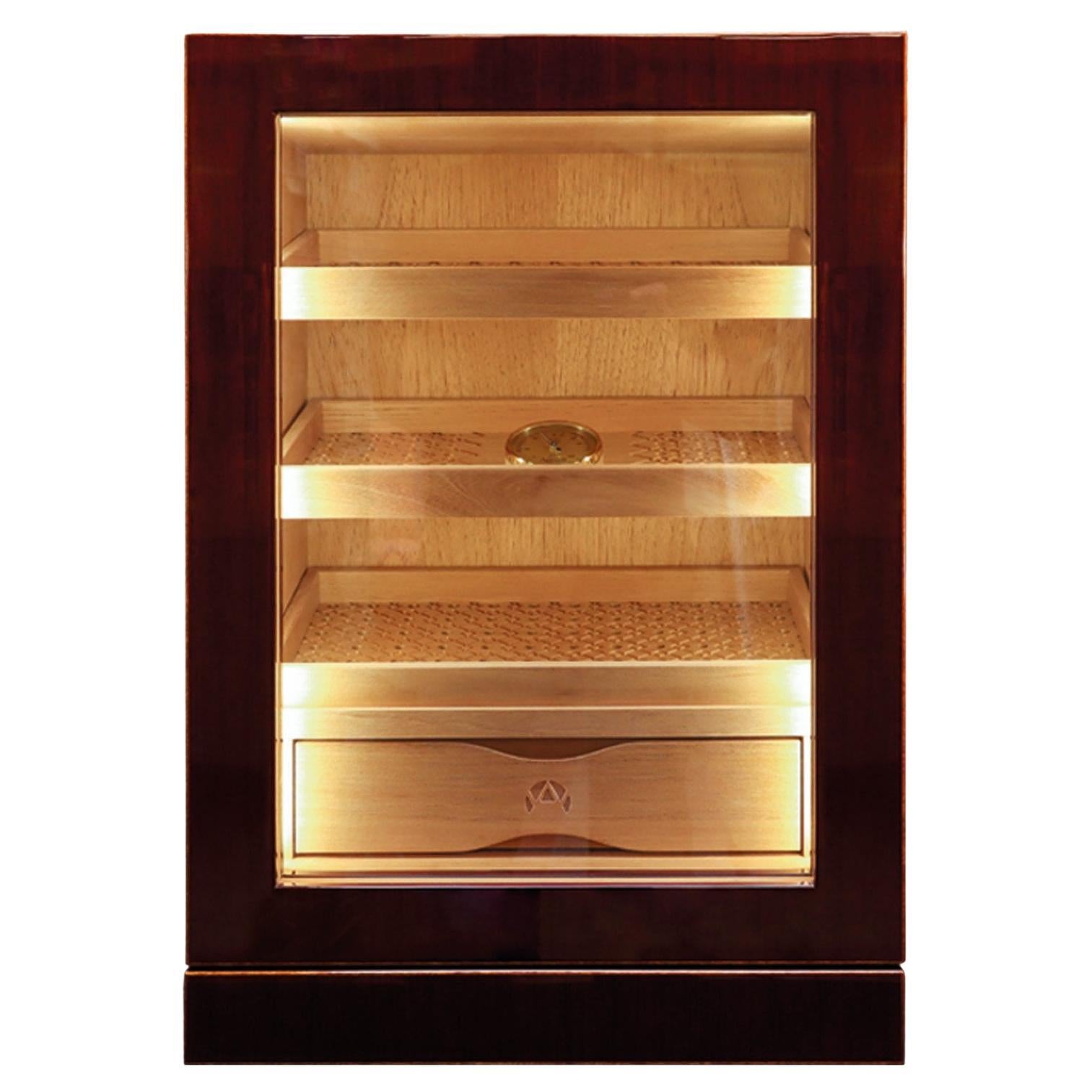 Armoire à cigares en Oak Oak rouge brillant