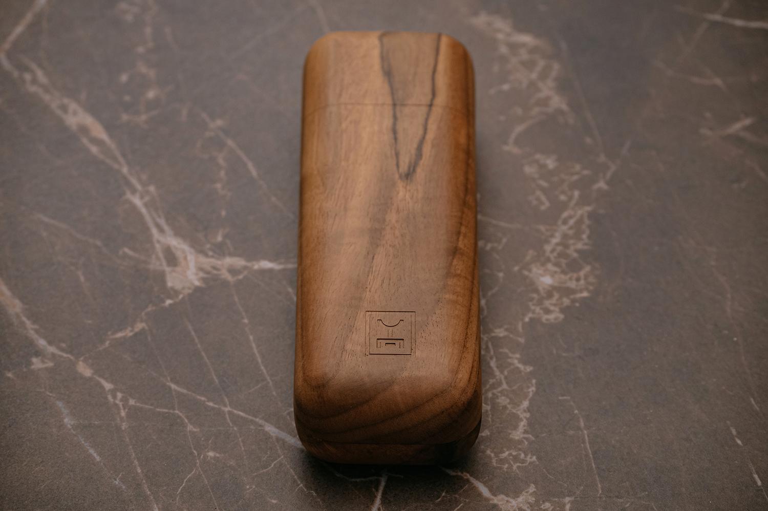 Contemporary Cigar case, wooden cigar case, travel cigar case For Sale