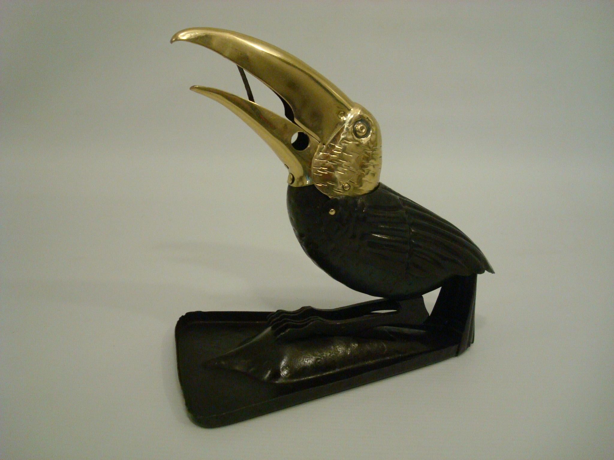 Molded Cigar Cutter in a Shape of a Toucan, circa 1900-1910