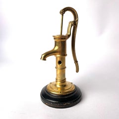 Cigar Cutter in the Shape of a Pitcher Pump, Brass, Early 20th Century