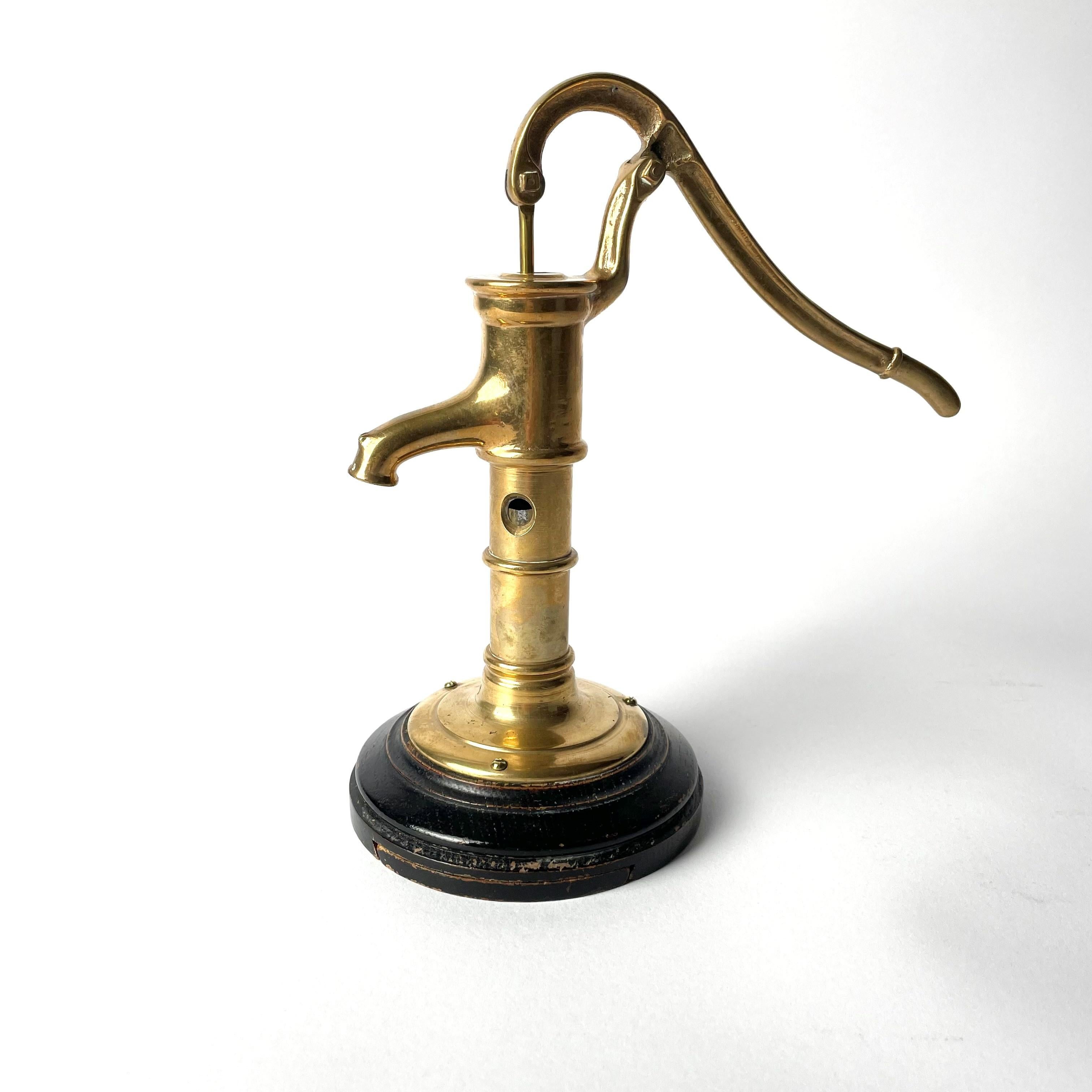 European Cigar Cutter in the Shape of a Pitcher Pump, Brass, Early 20th Century