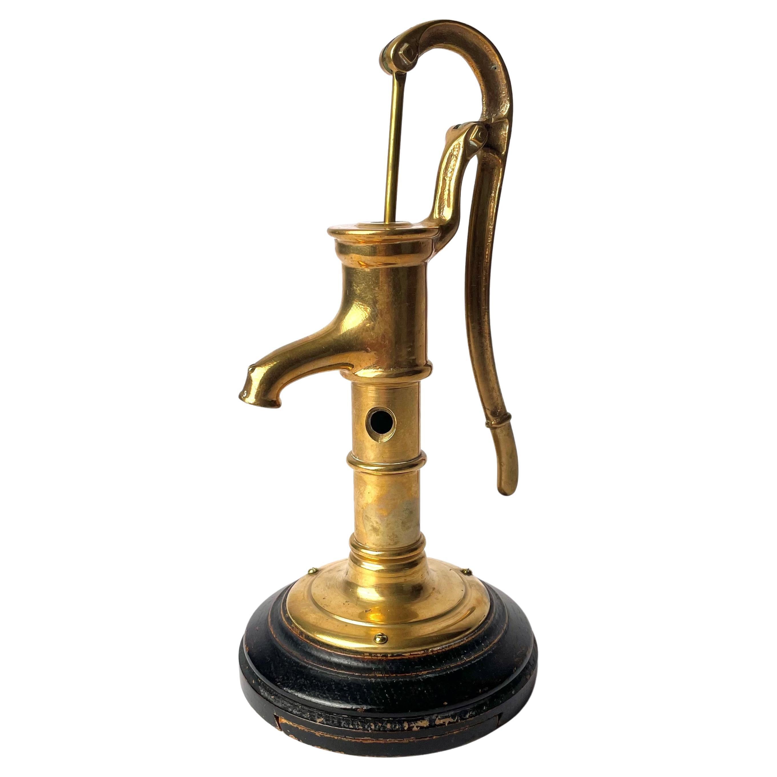 Cigar Cutter in the Shape of a Pitcher Pump, Brass, Early 20th Century