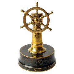 Antique Cigar Cutter in the Shape of a Ships Wheel, Early 20th Century