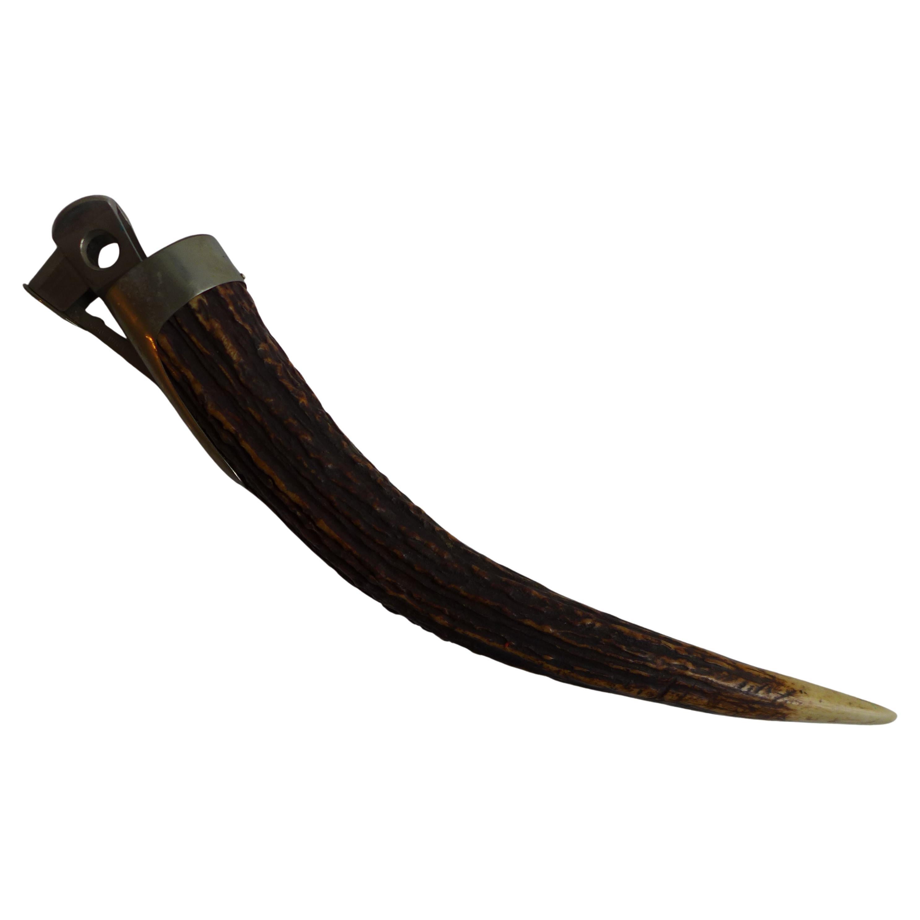 Cigar cutter made of Deer Antlers Pfeilring from Solingen