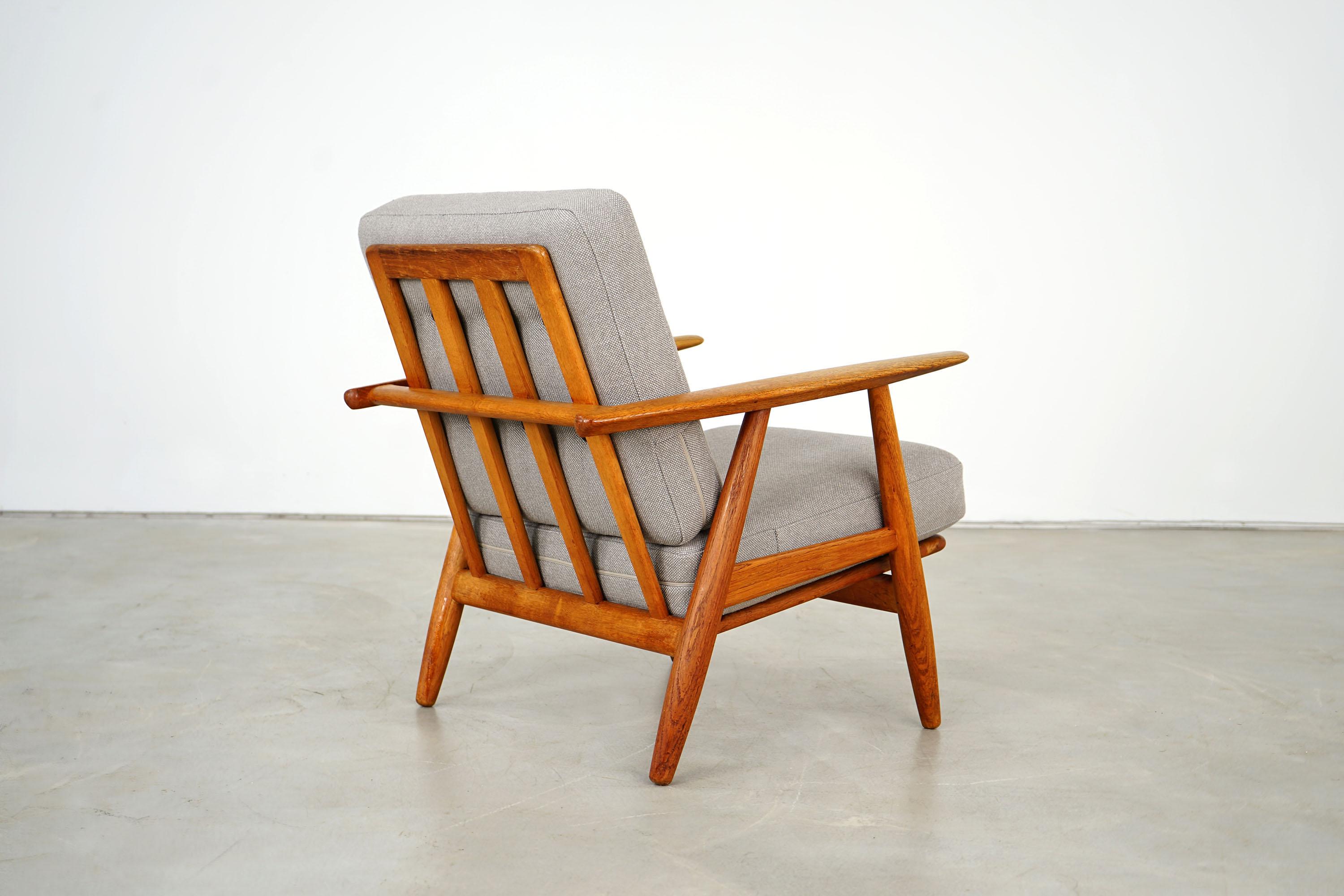 Danish Cigar Easy Chair Ge240 by Hans J. Wegner for GETAMA, 1950s