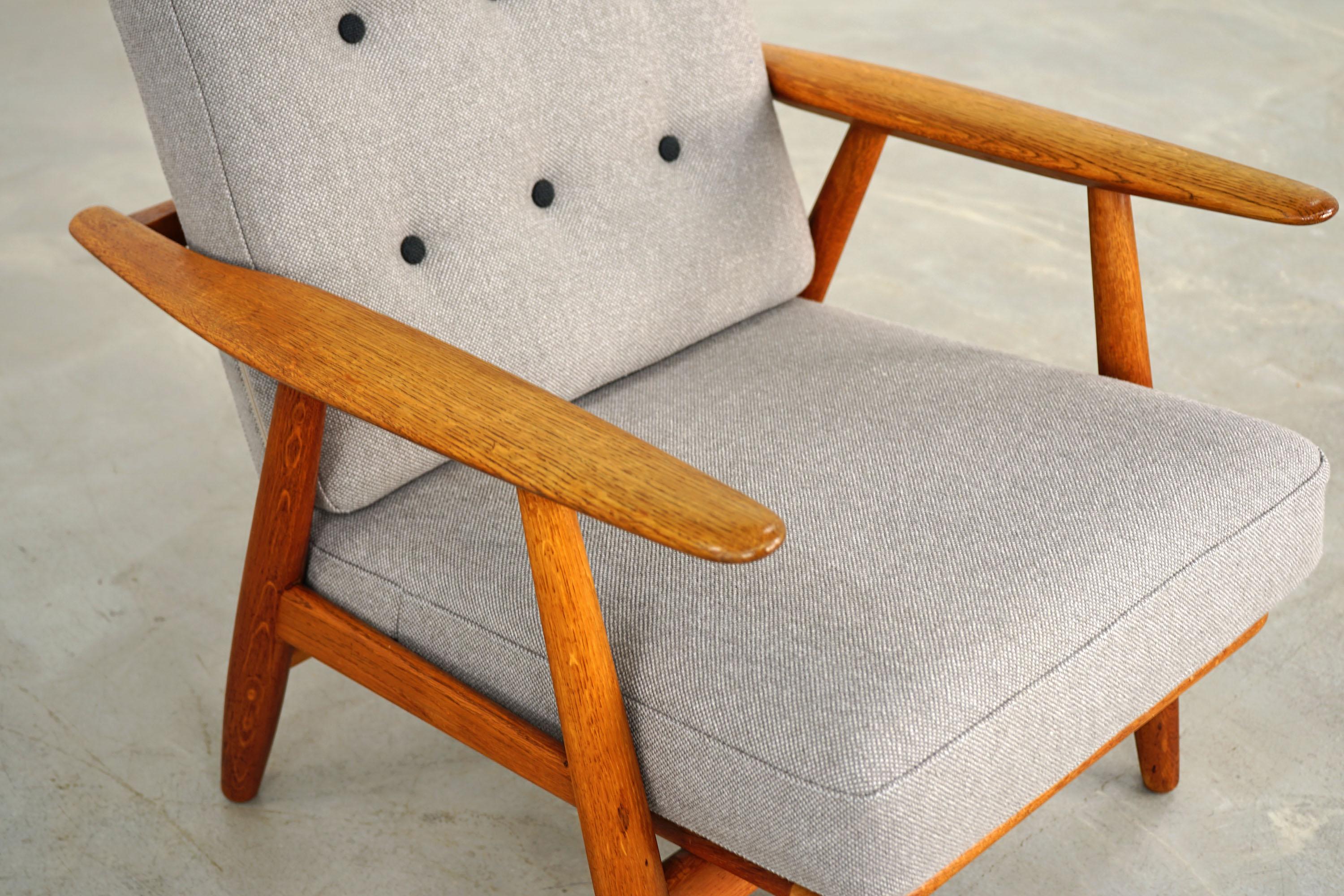Cigar Easy Chair Ge240 by Hans J. Wegner for GETAMA, 1950s In Good Condition In Munster, NRW