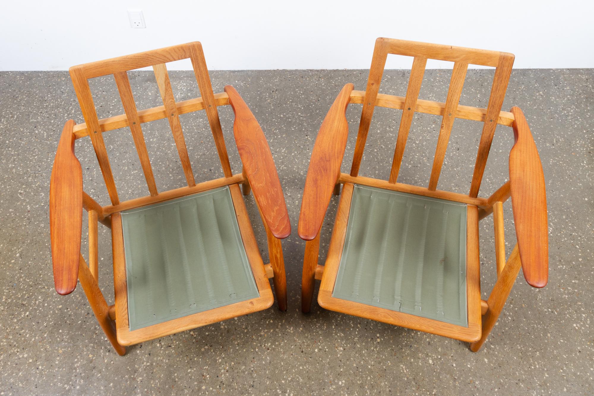 Cigar GE-240 Easy Chairs by Hans J. Wegner 1950s, Set of 2 8
