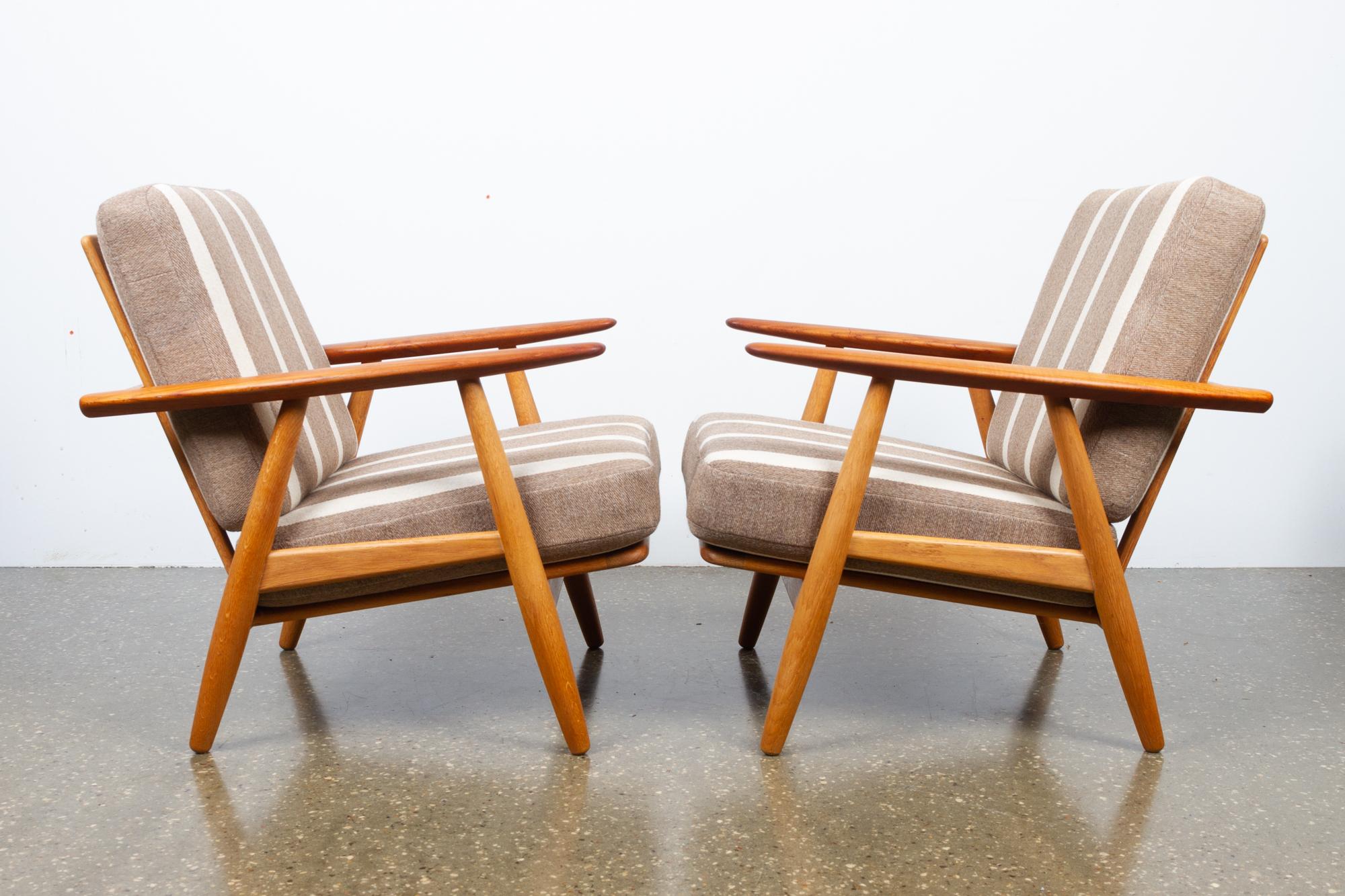 Danish Cigar GE-240 Easy Chairs by Hans J. Wegner 1950s, Set of 2
