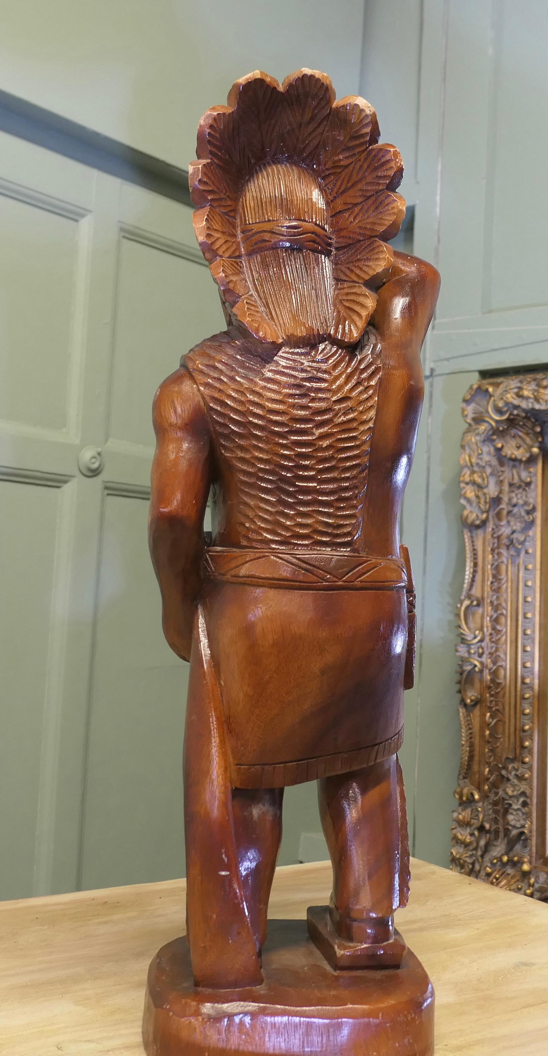 Début du 20ème siècle Enseigne de magasin de cigares ou de tabac, sculpture d'un chef indien en vente