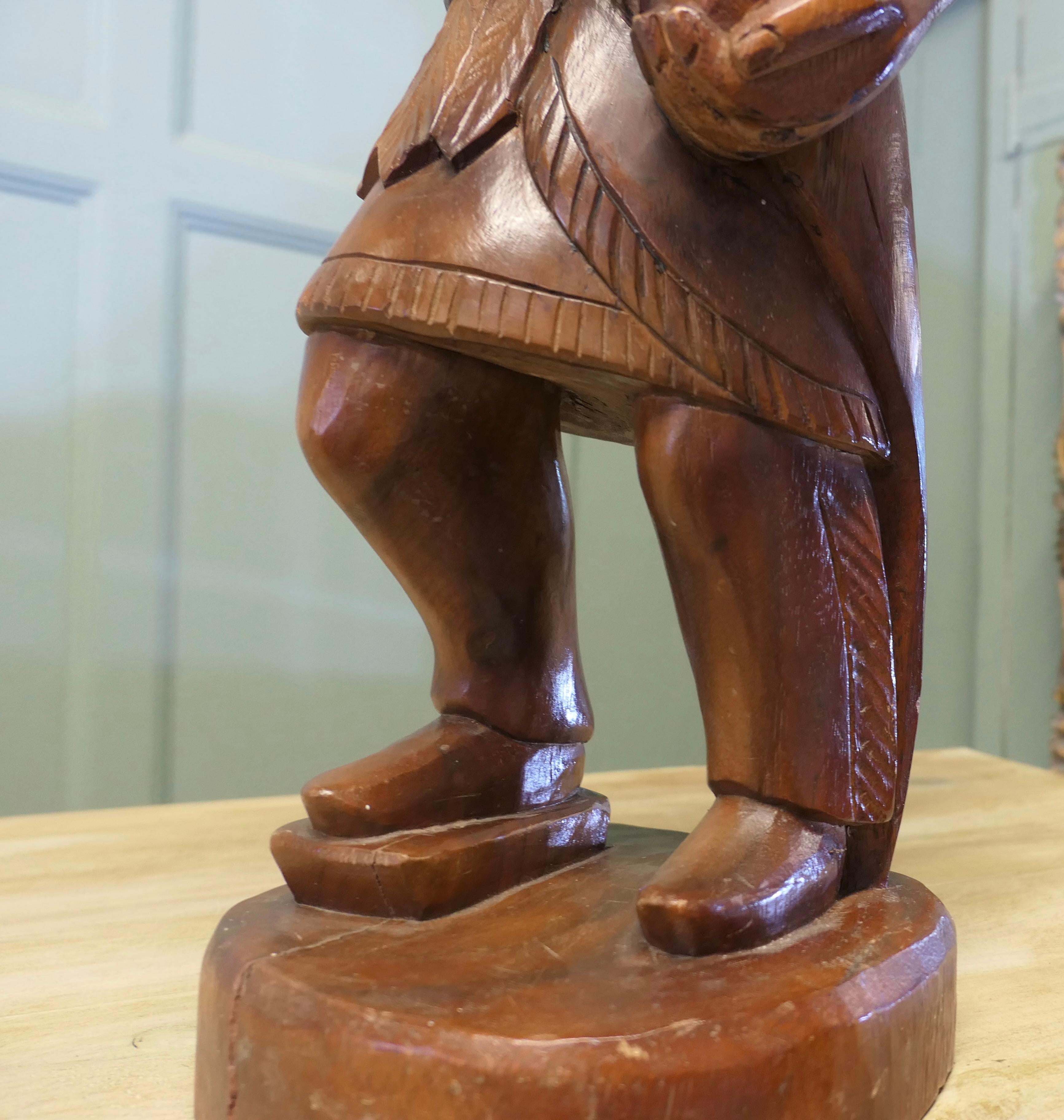 Enseigne de magasin de cigares ou de tabac, sculpture d'un chef indien en vente 1