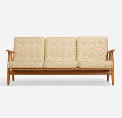 Cigar Sofa by Hans J. Wegner, Solid Oak, Scandinavian Modern, 1955