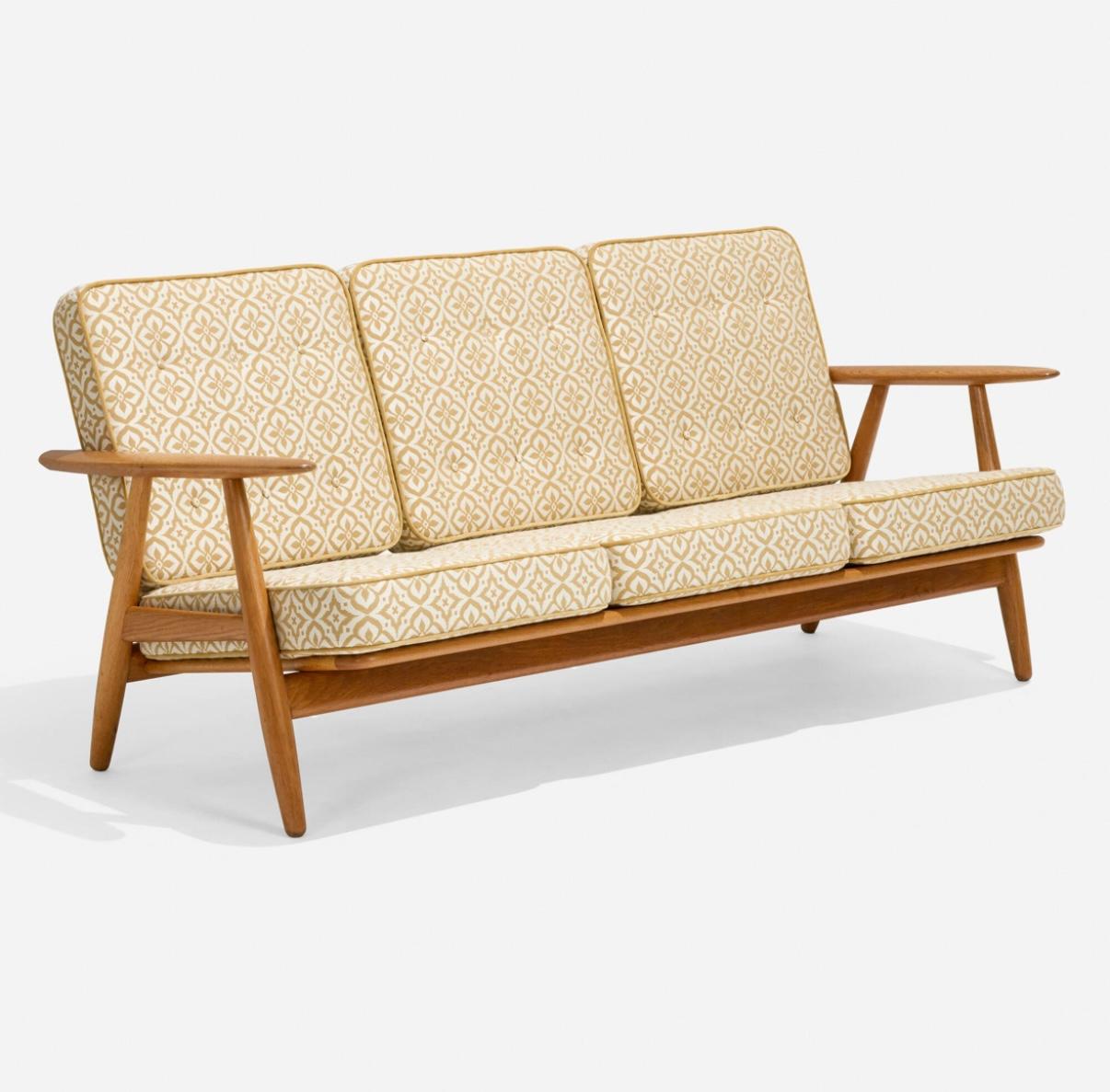 Tissu d'ameublement Canapé à cigares de Hans J. Wegner GE 240/3 en vente