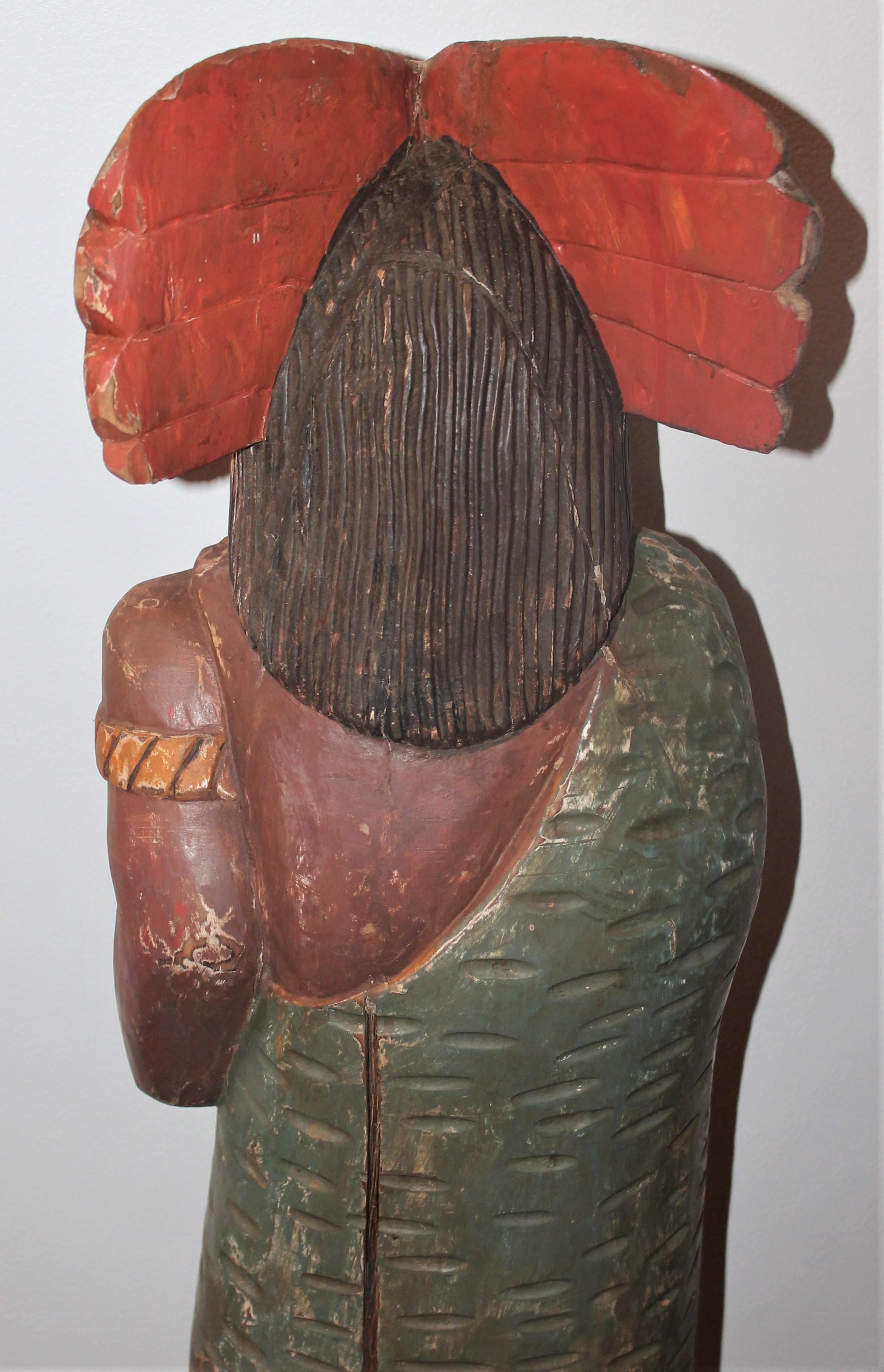 Cigar Store Indian Hand Carved and Painted, Counter 2
