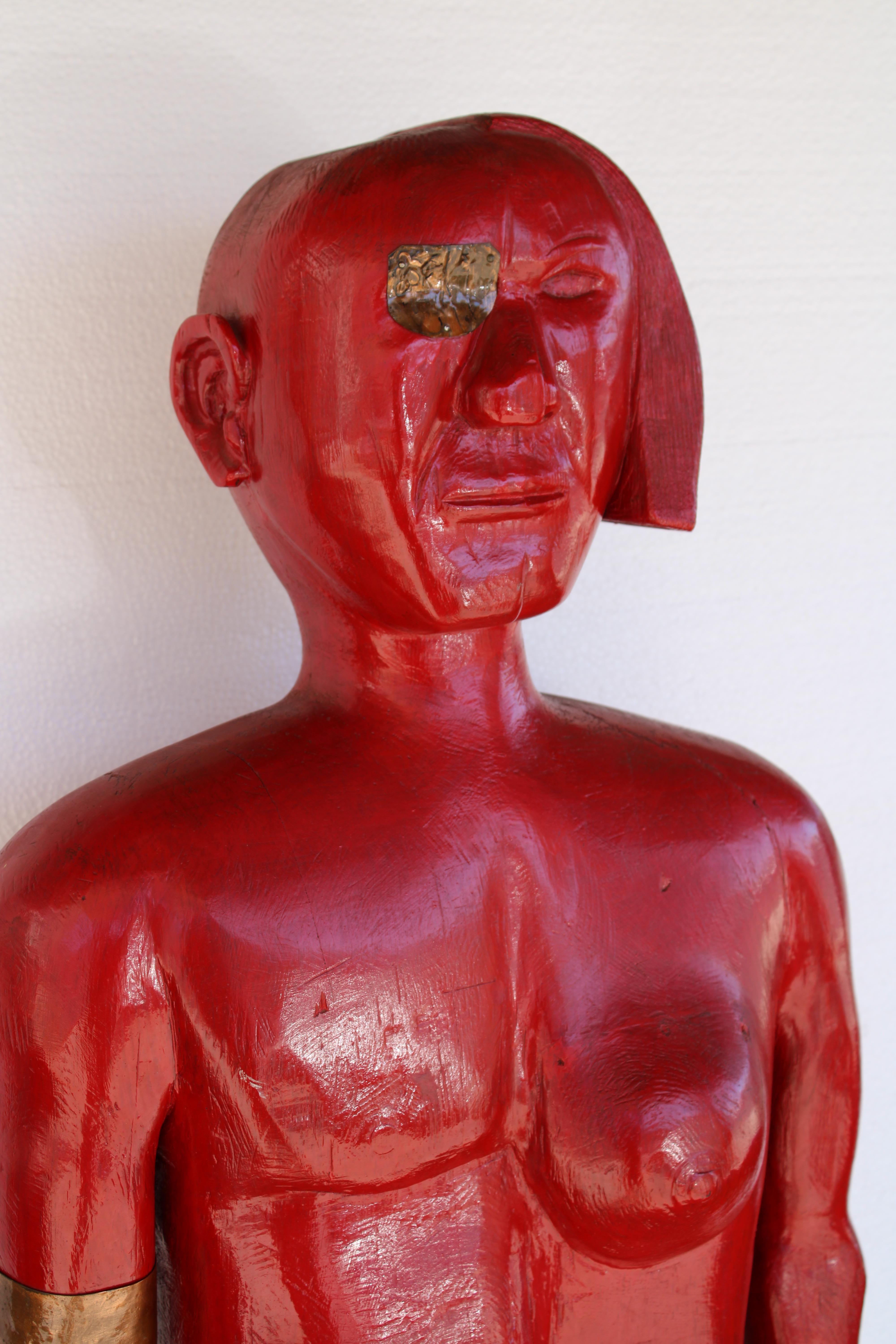 Mid-20th Century Cigar Store Statue, Half and Half Pipe Mixture For Sale