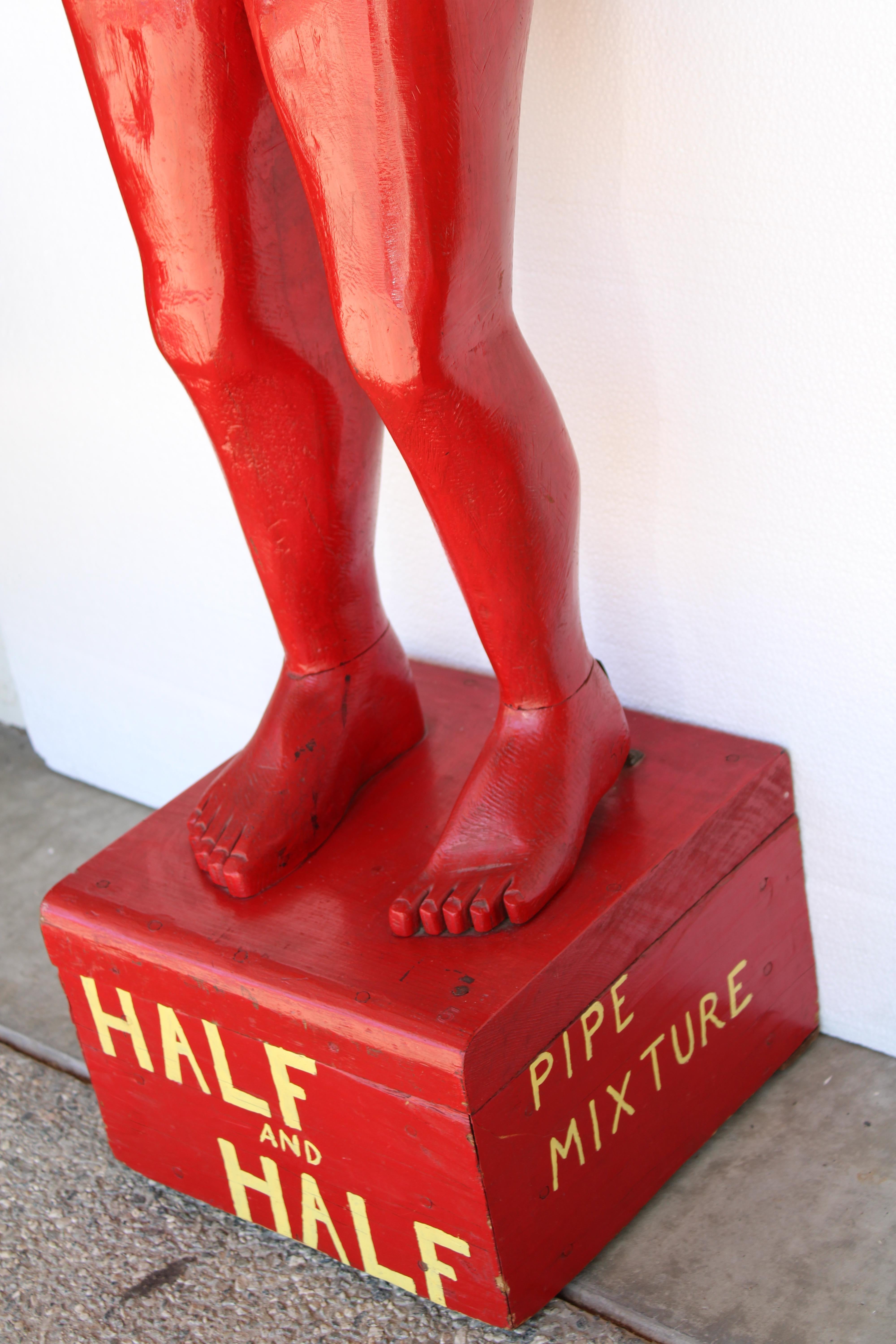 Cigar Store Statue, Half and Half Pipe Mixture For Sale 1