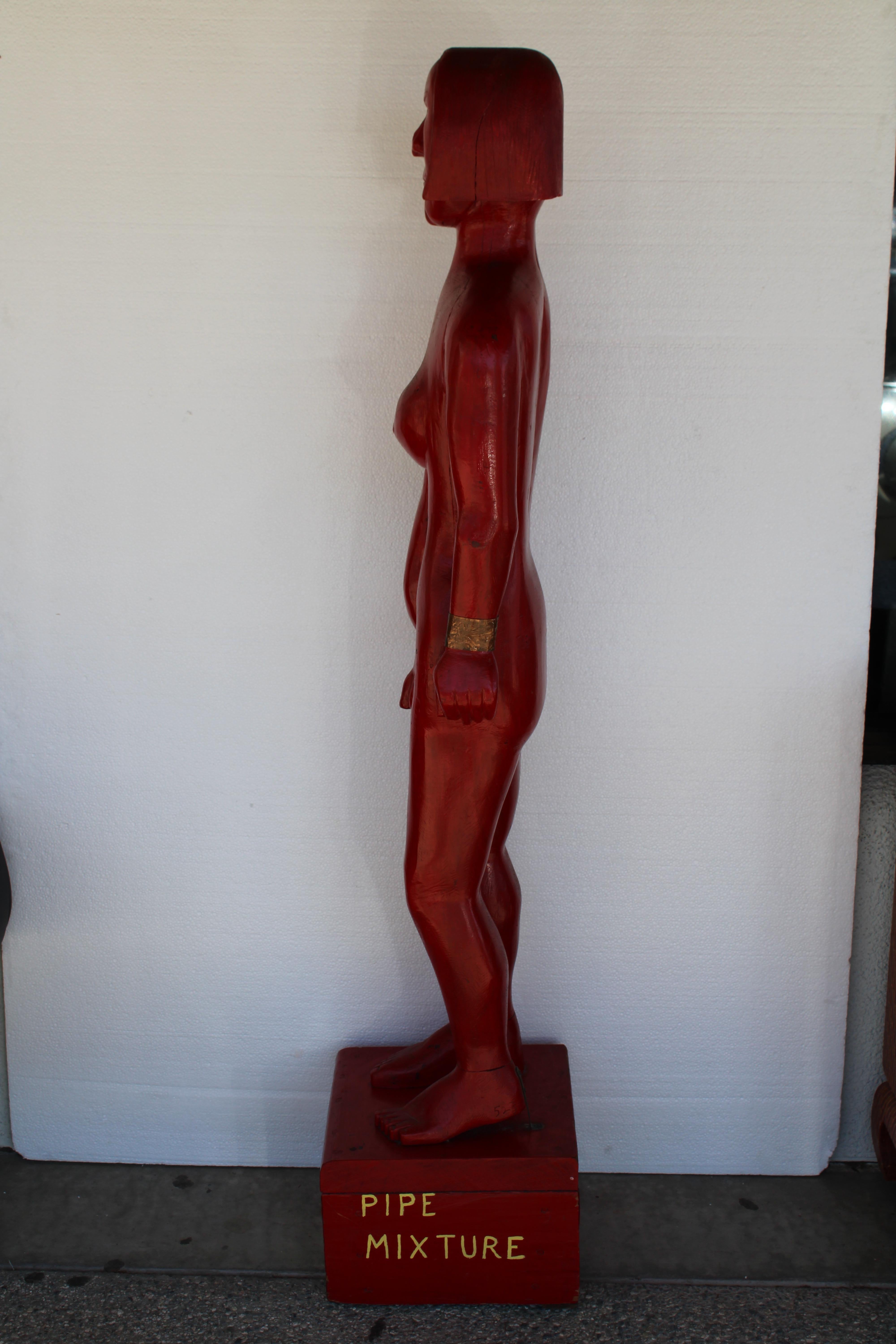 Cigar Store Statue, Half and Half Pipe Mixture For Sale 2