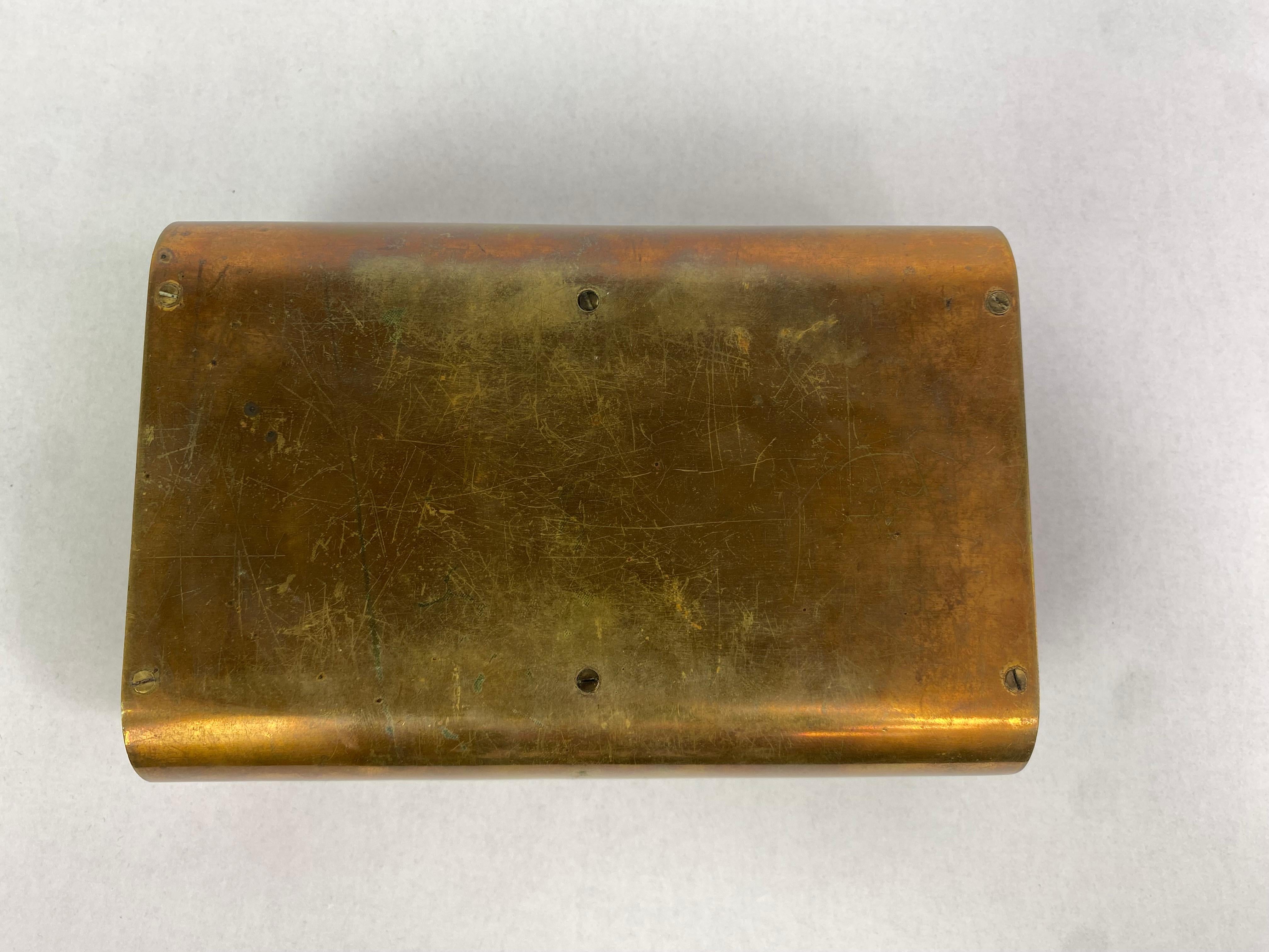 Brass Cigarette Box by Carl Auböck For Sale