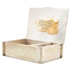 Antique Cigarette Box Josef Hoffmann Wiener Werkstatte 1904 Austrian Jugendstil Alpaca