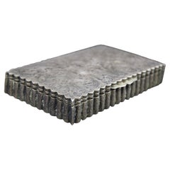 Antique Silver cigarette box circa 1920 Italy