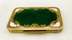 Cigarette Case Baroque style hand engraving enamel Sterling Silver Salimbeni