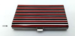 Cigarette Case black and red lines Art Deco style Salimbeni