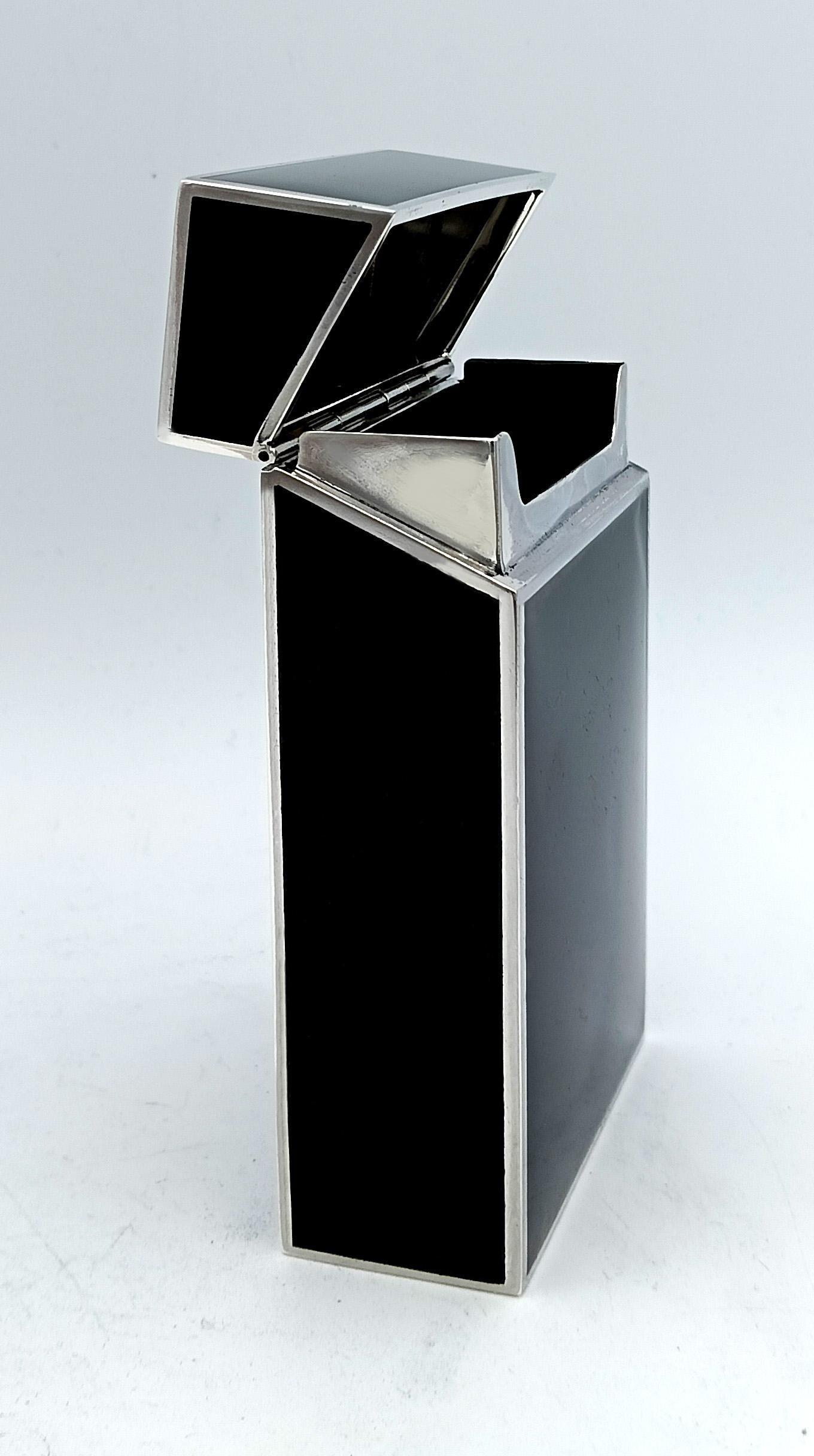 Etui à cigarettes noir en forme de paquet. Salimbeni en vente 3