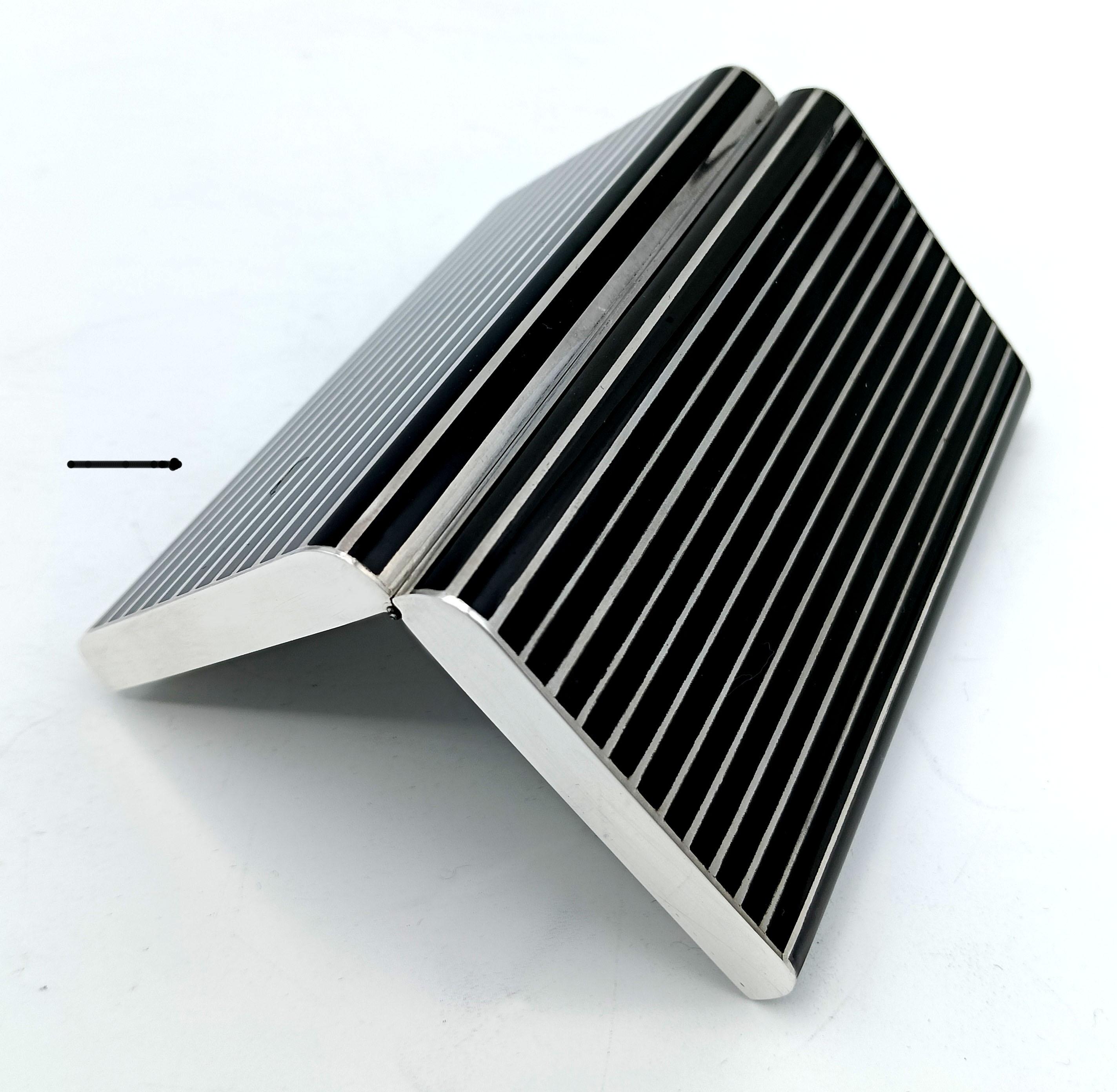Cigarette Case black lines Art Deco style Salimbeni en venta 6