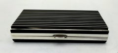 Cigarette Case black lines Art Deco style Salimbeni