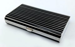 Cigarette Case black lines Art Deco style Salimbeni
