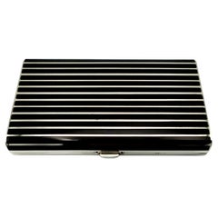 Cigarette Case black lines Art Deco style Salimbeni