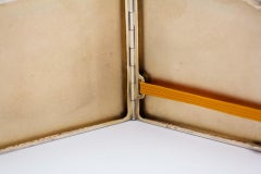 Cigarette case in silver relief with mosaics