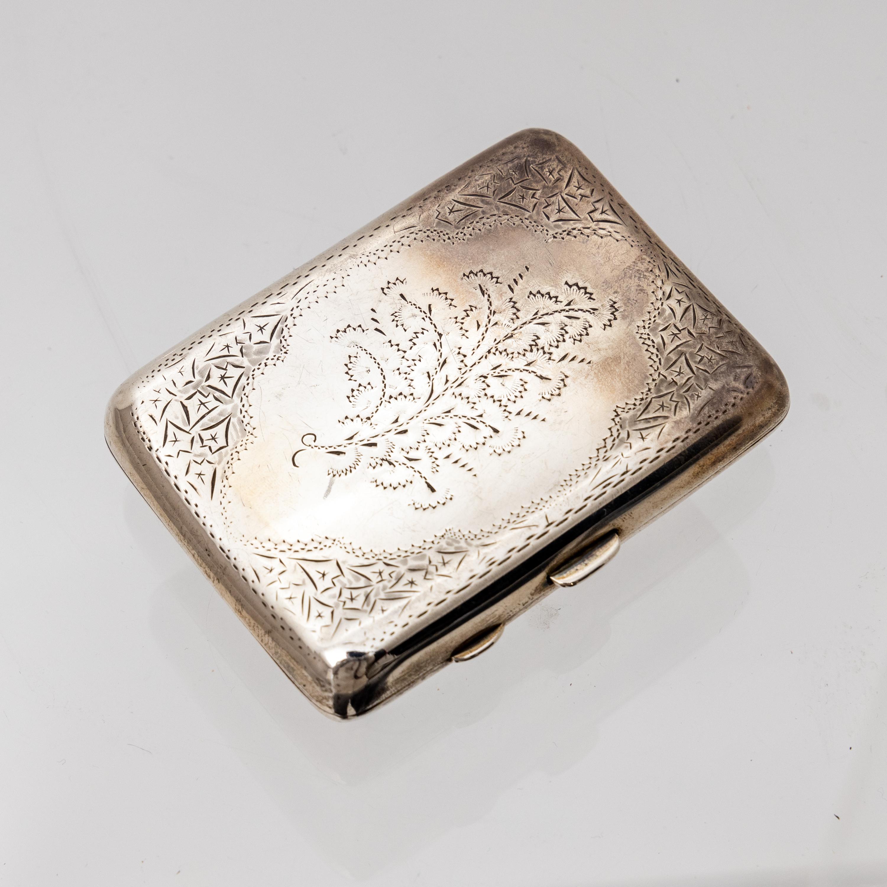 Art Nouveau Cigarette Case, Joseph Gloster, Birmingham, 1907