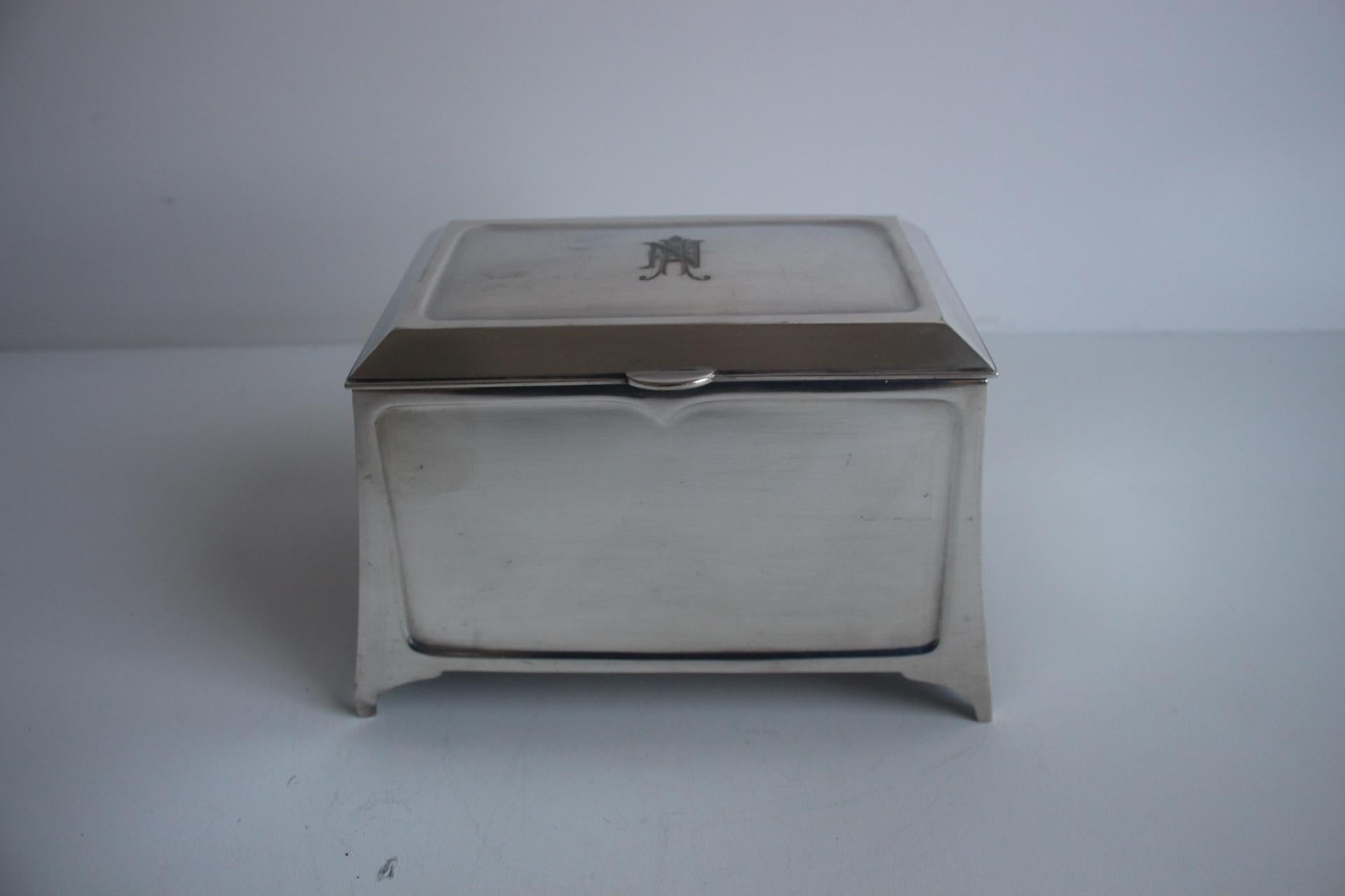 Art Nouveau Scatola per sigarette o sigari, Art.Krupp Berndorf, CIRCA 1900 in vendita