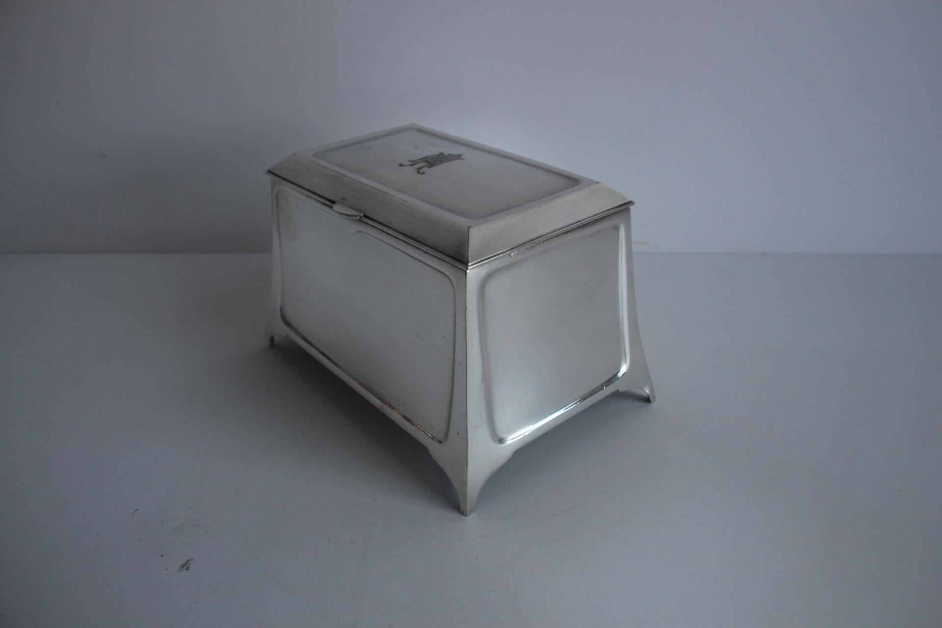 Austriaco Scatola per sigarette o sigari, Art.Krupp Berndorf, CIRCA 1900 in vendita