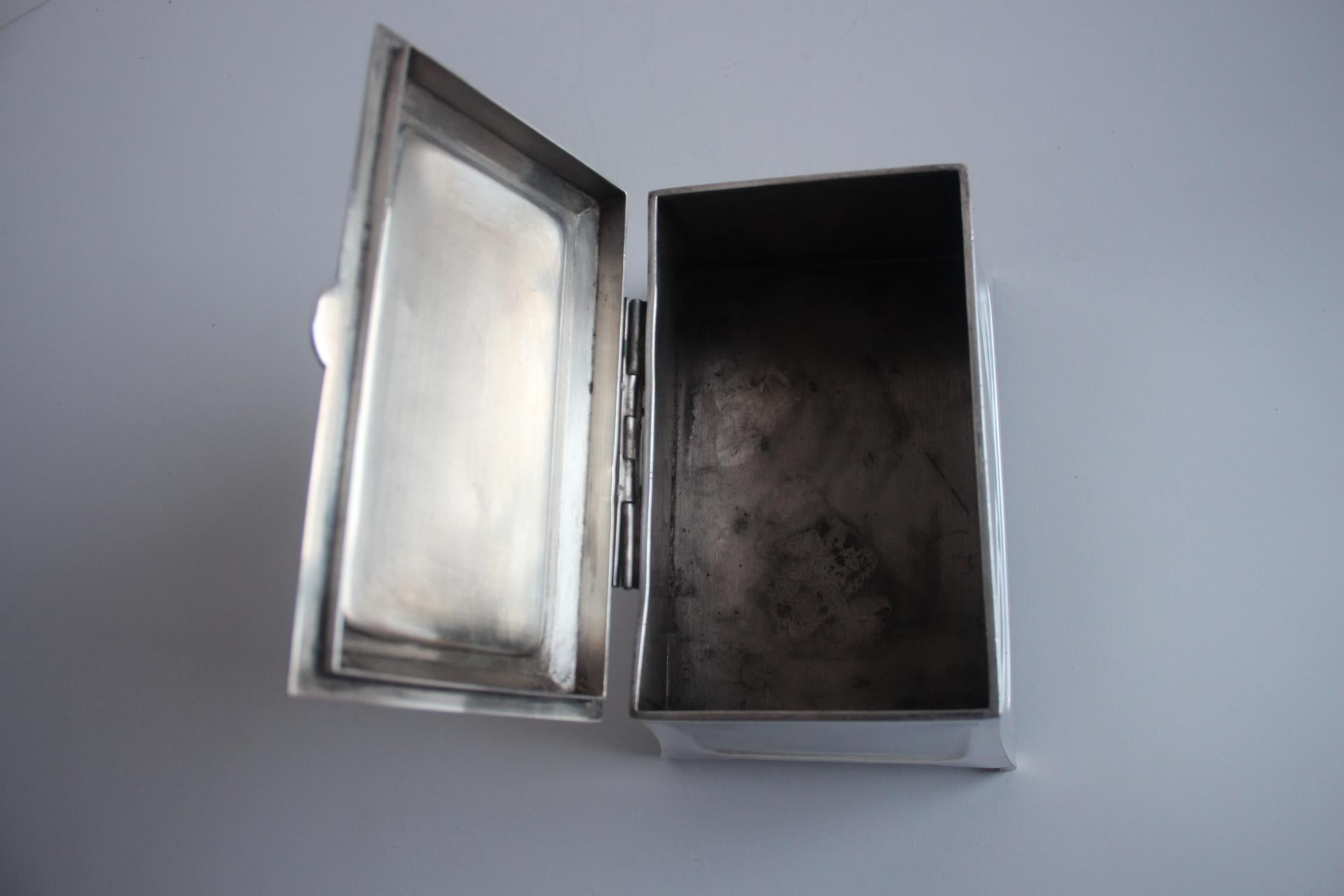 Scatola per sigarette o sigari, Art.Krupp Berndorf, CIRCA 1900 in vendita 1