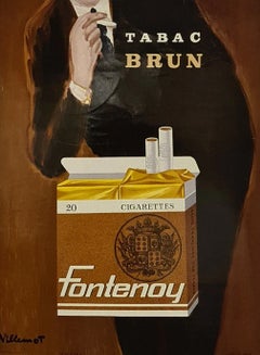 „Cigarettes Fontenoy“ – Originalplakat von Bernard Villemot, 1950