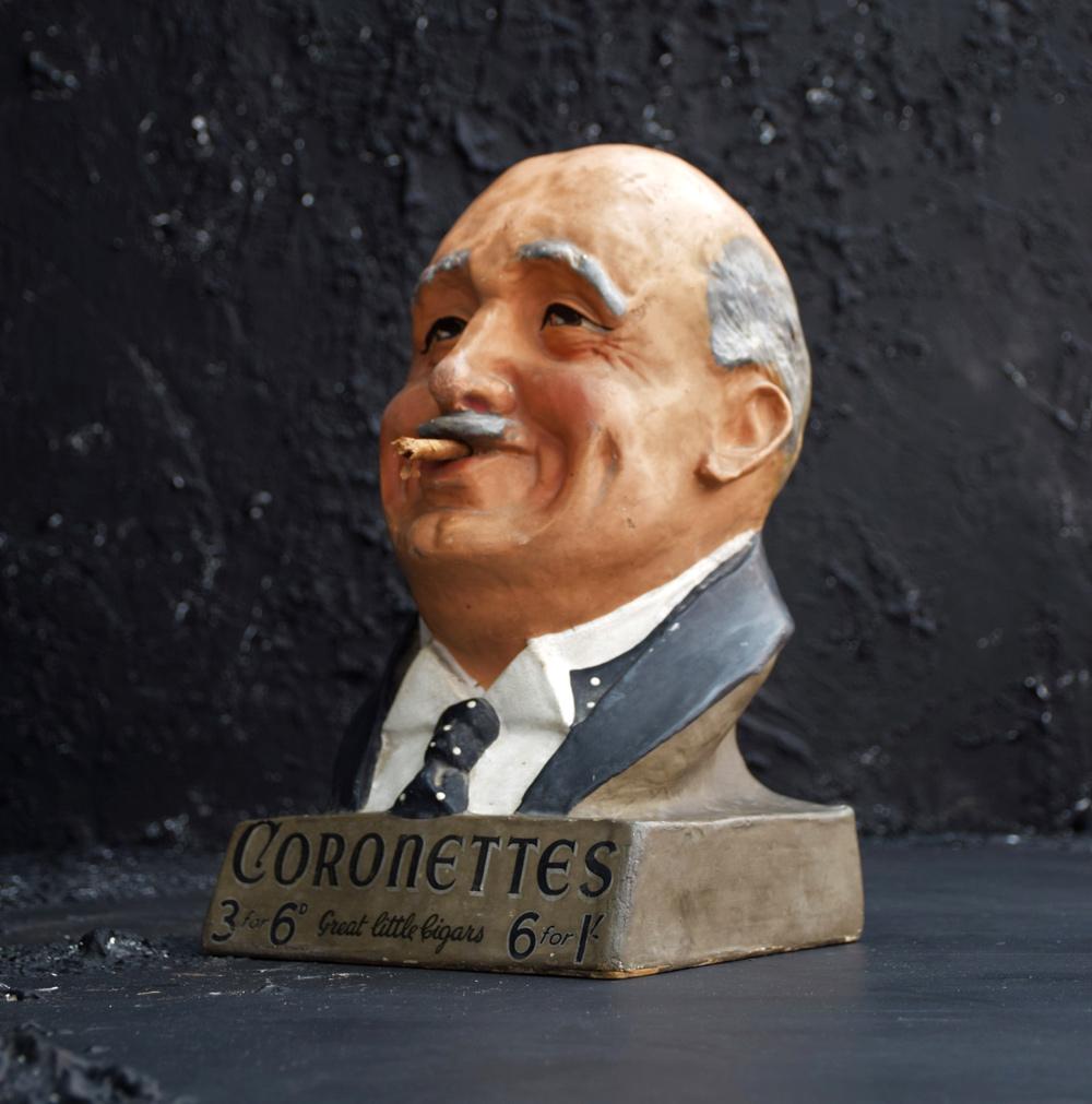 Cigars Advertising Bust, circa 1920 In Fair Condition In London, GB