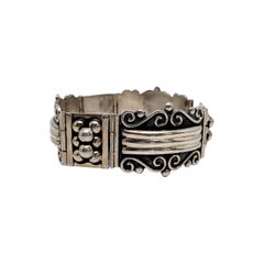 CII Mexico Sterling Silver Panel Link Bracelet